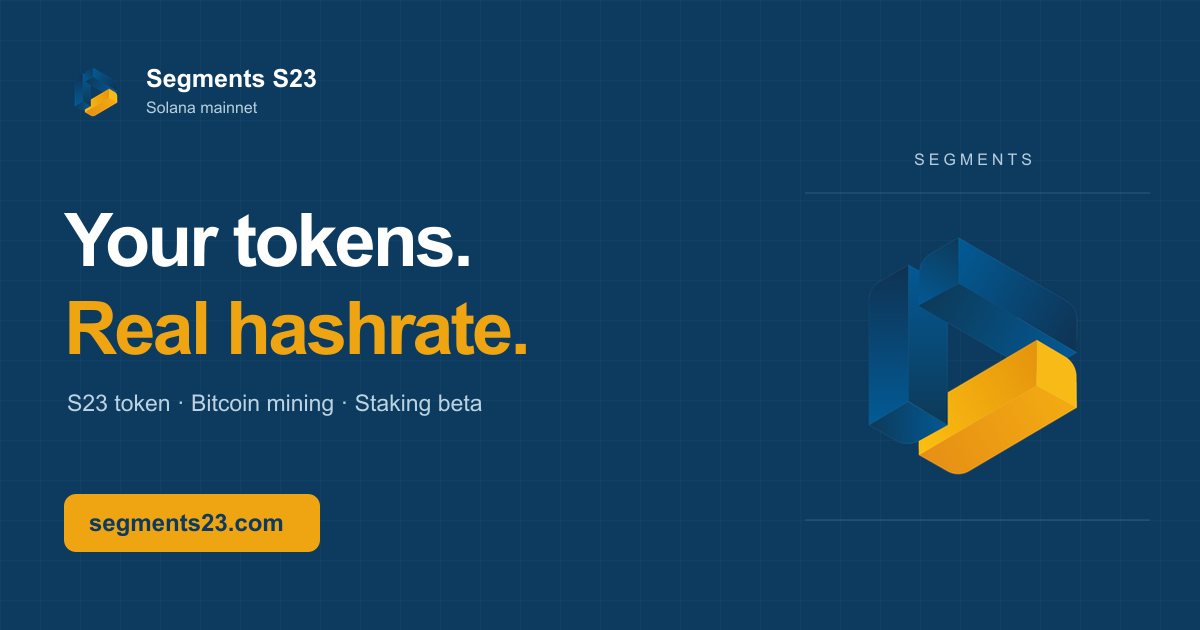Deploy S23 Hashrate | Live Staking & Mining Economics